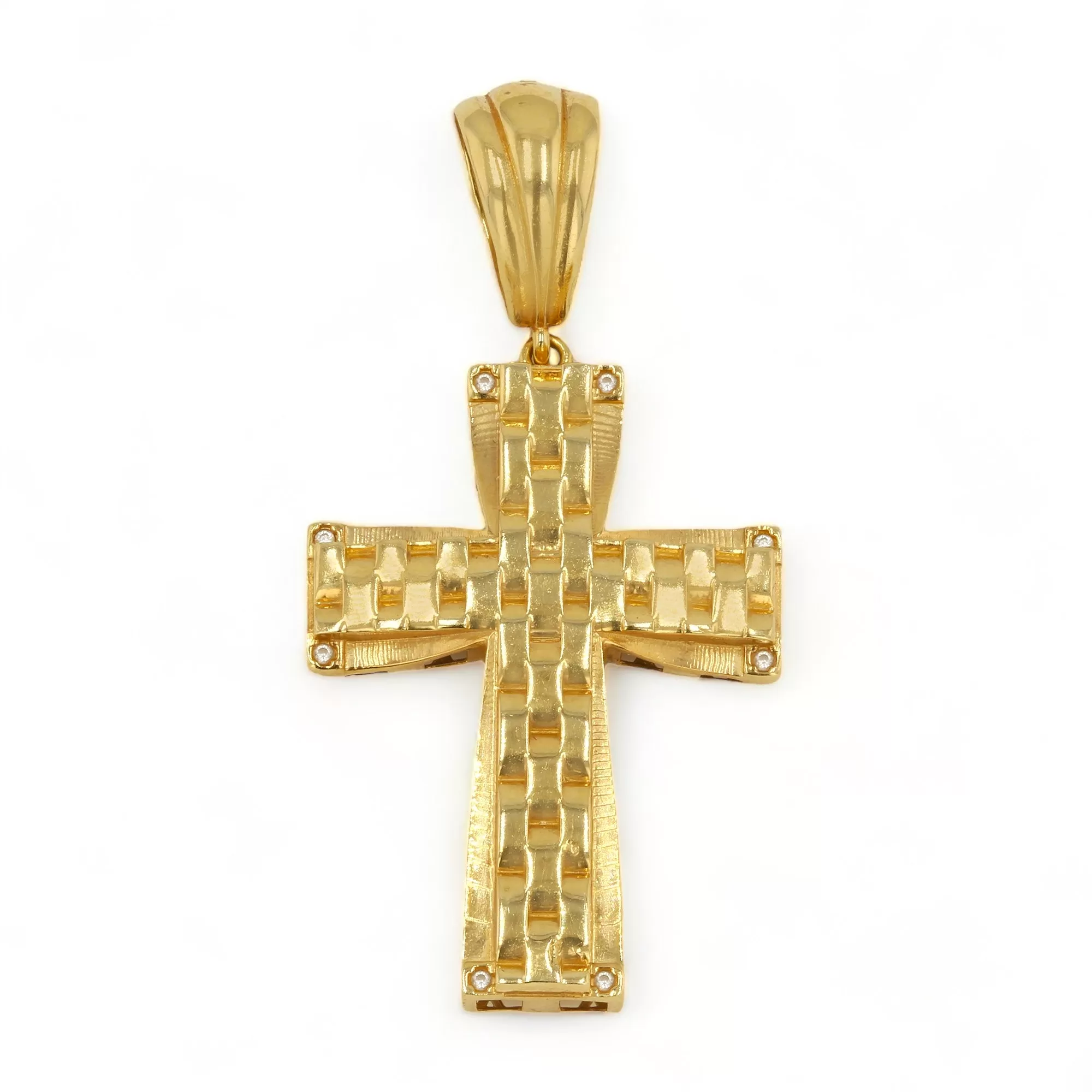 10K Yellow Gold Cross Pendant - 1018