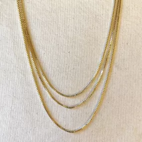 18k Gold Filled 2.0 mm Box Chain Necklace