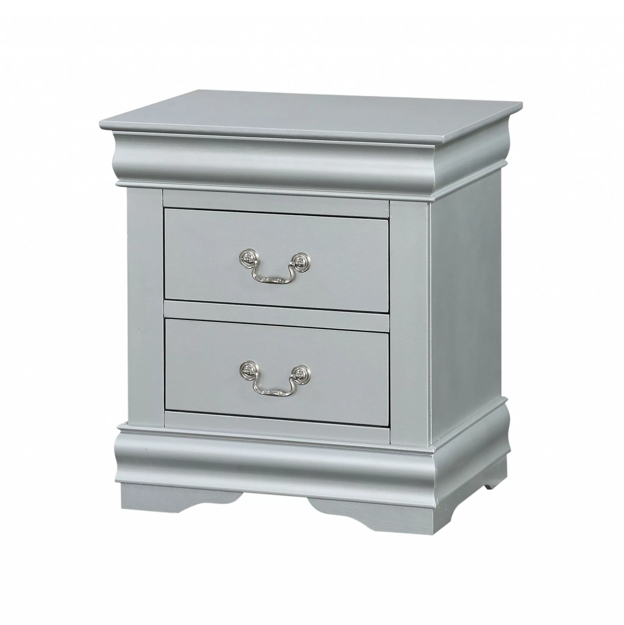 24 Platinum Two Drawers Nightstand