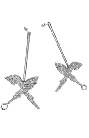 3 WEEK PREORDER - Silver Ajibola x SOA Silhouette Bar Earrings