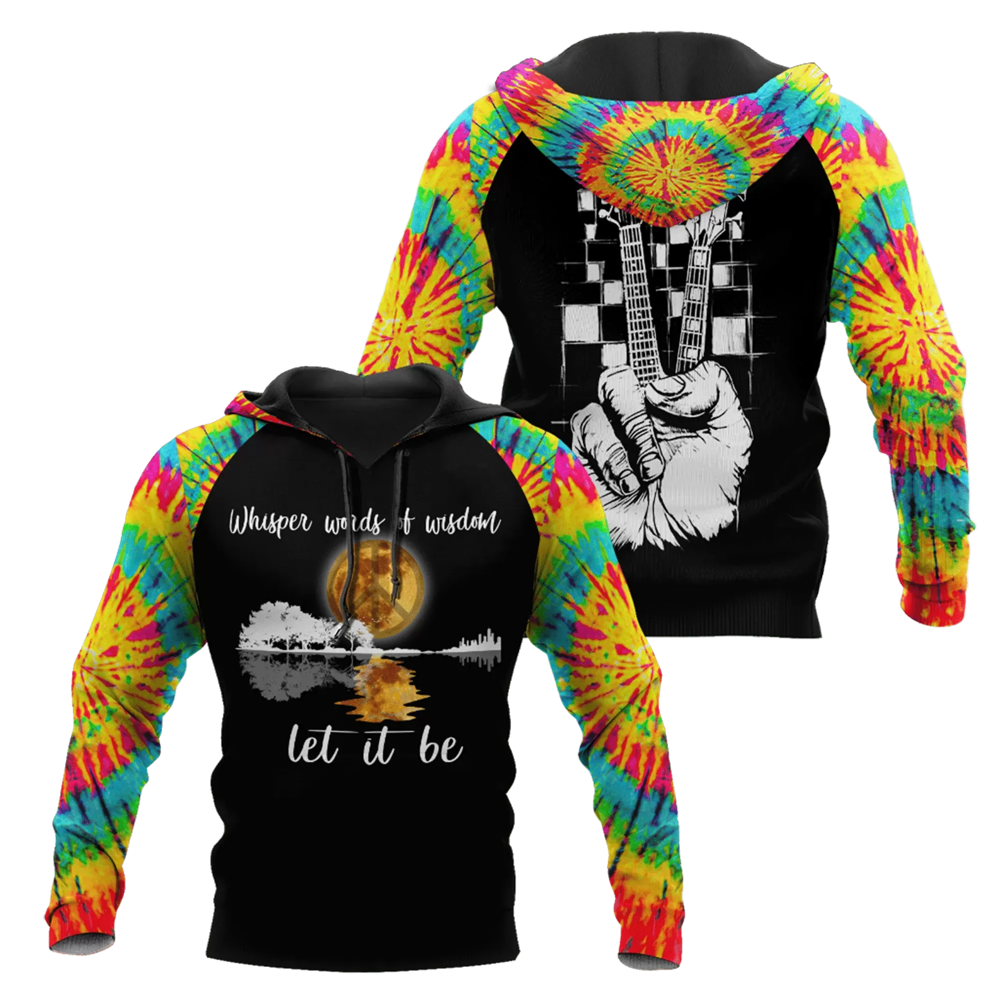 3D All Over Print Hoodie For Hippie Men And Women, Whisper Words Of Wisdom Hippie Hoodies