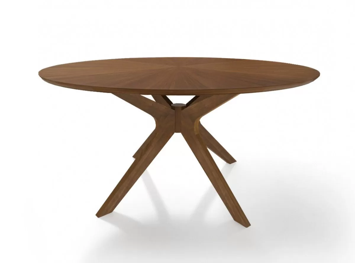 59 Brown Round Dining Table