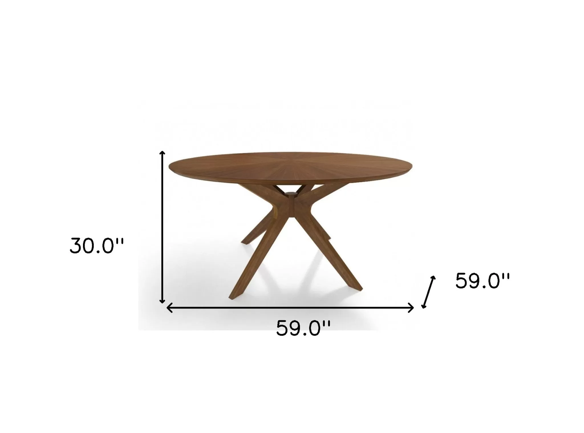 59 Brown Round Dining Table