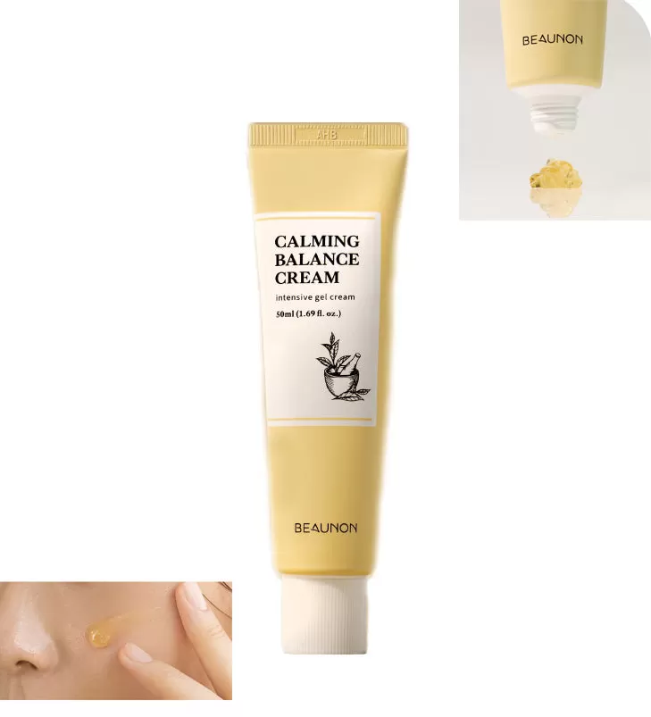 96 Pieces Beaunon Calming Balance Creams 50ml Facial Soothing Moisture Skincare Korean Best Popular Selling Beauty Face soothes hyaluronic acid Red Spots Trouble Cosmetics