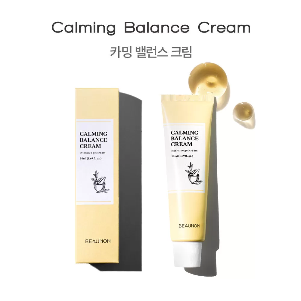 96 Pieces Beaunon Calming Balance Creams 50ml Facial Soothing Moisture Skincare Korean Best Popular Selling Beauty Face soothes hyaluronic acid Red Spots Trouble Cosmetics