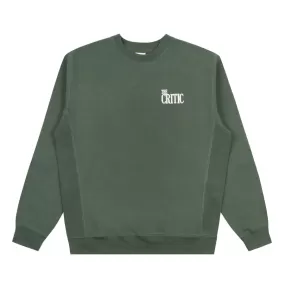 Alltimers The Critic Heavyweight Emb Crew Alpine Green