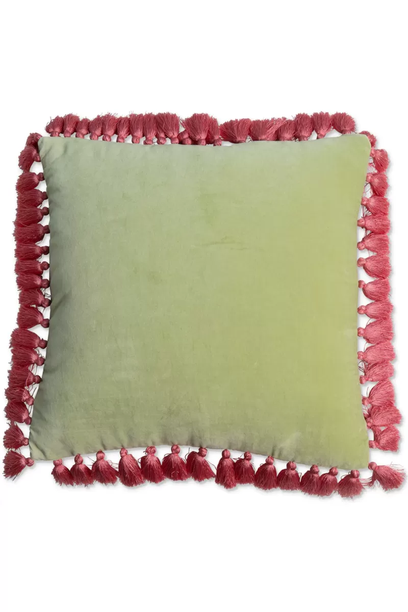 Aloe Velvet Tassel Cushion