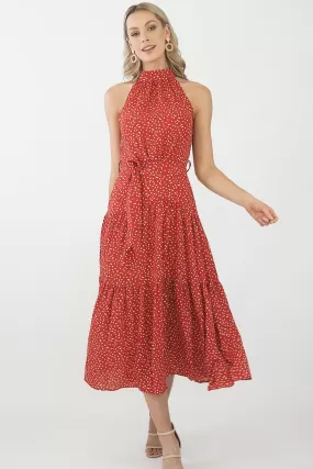 Amelia Maxi Dress- Rusty Red