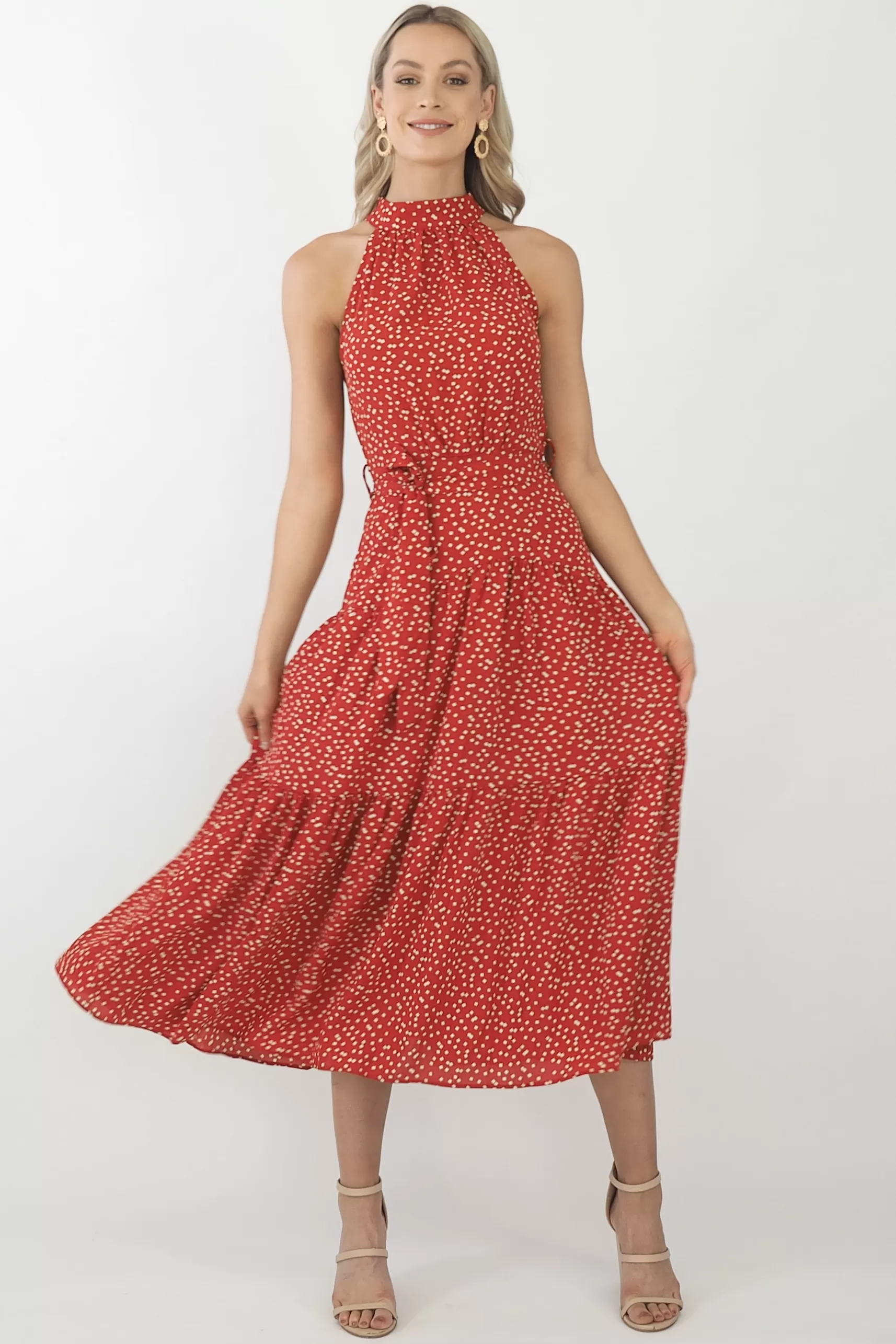 Amelia Maxi Dress- Rusty Red