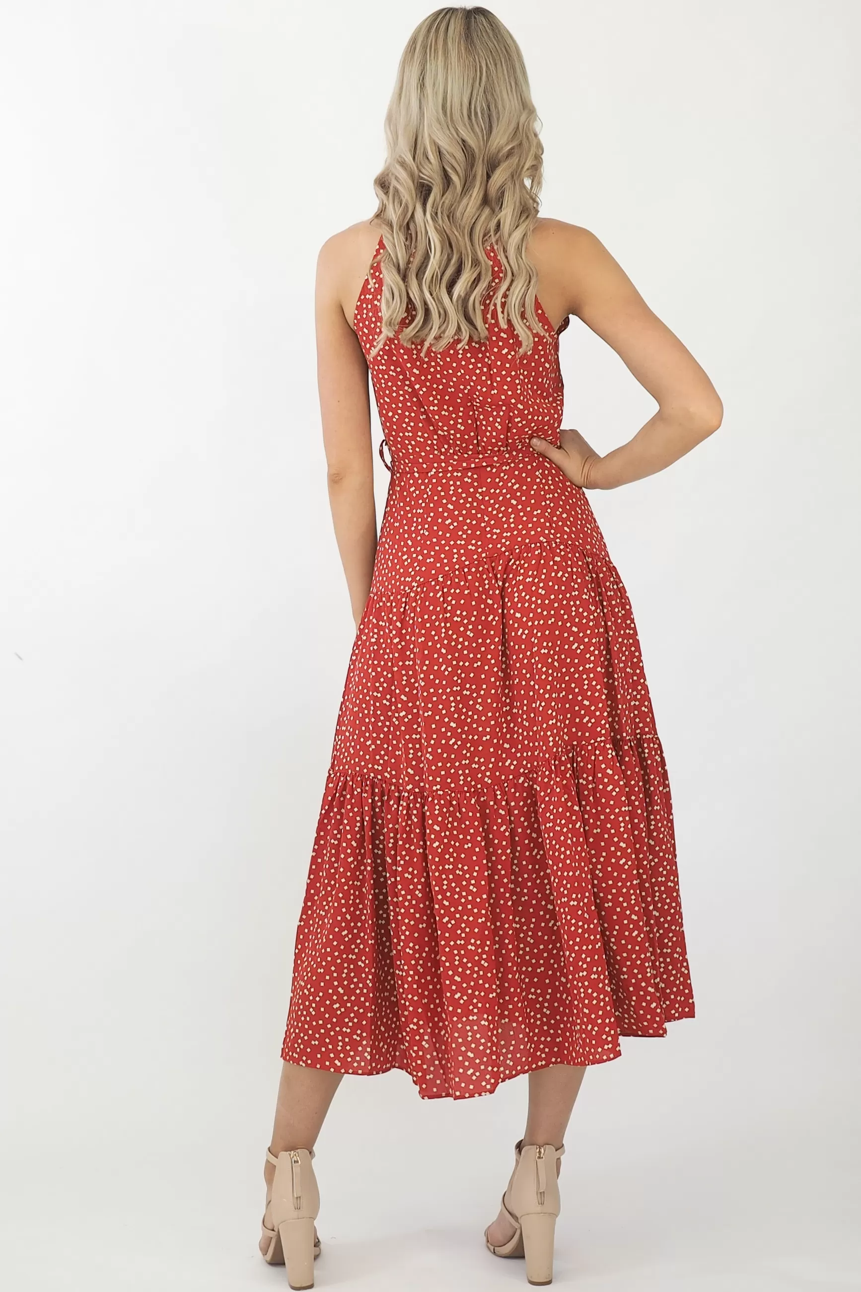 Amelia Maxi Dress- Rusty Red