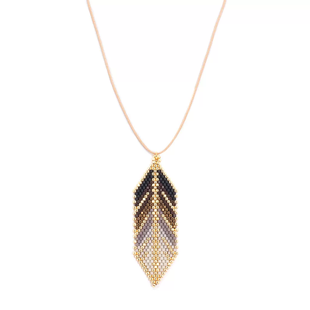 Ana Peregrina Large Pluma Necklace - Gold