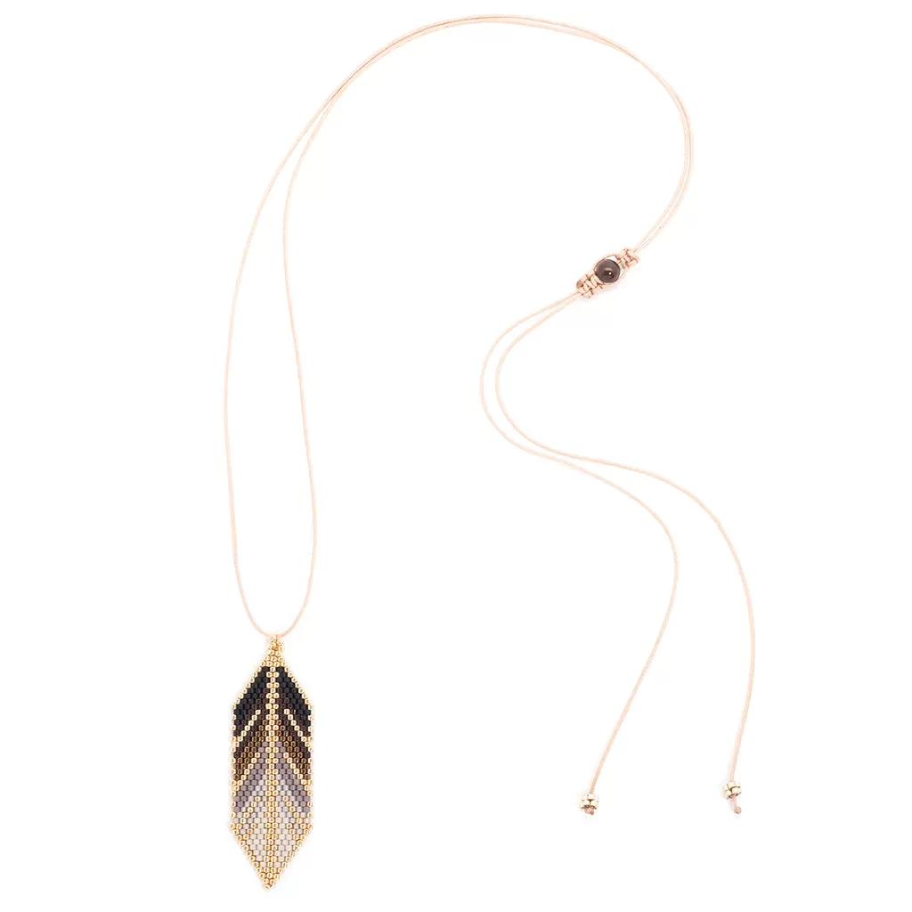 Ana Peregrina Large Pluma Necklace - Gold