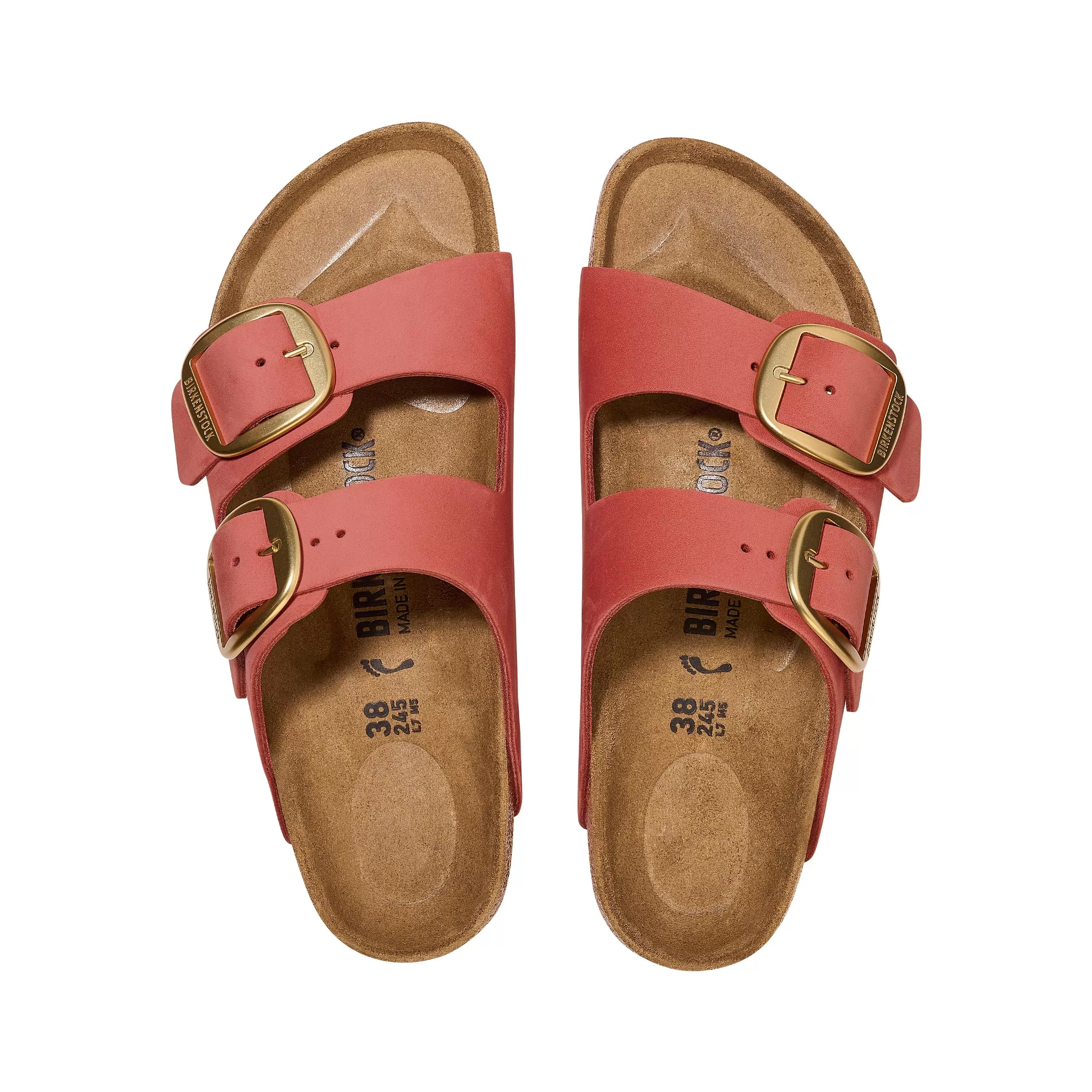 Arizona Big Buckle Mars Red Nubuck Leather