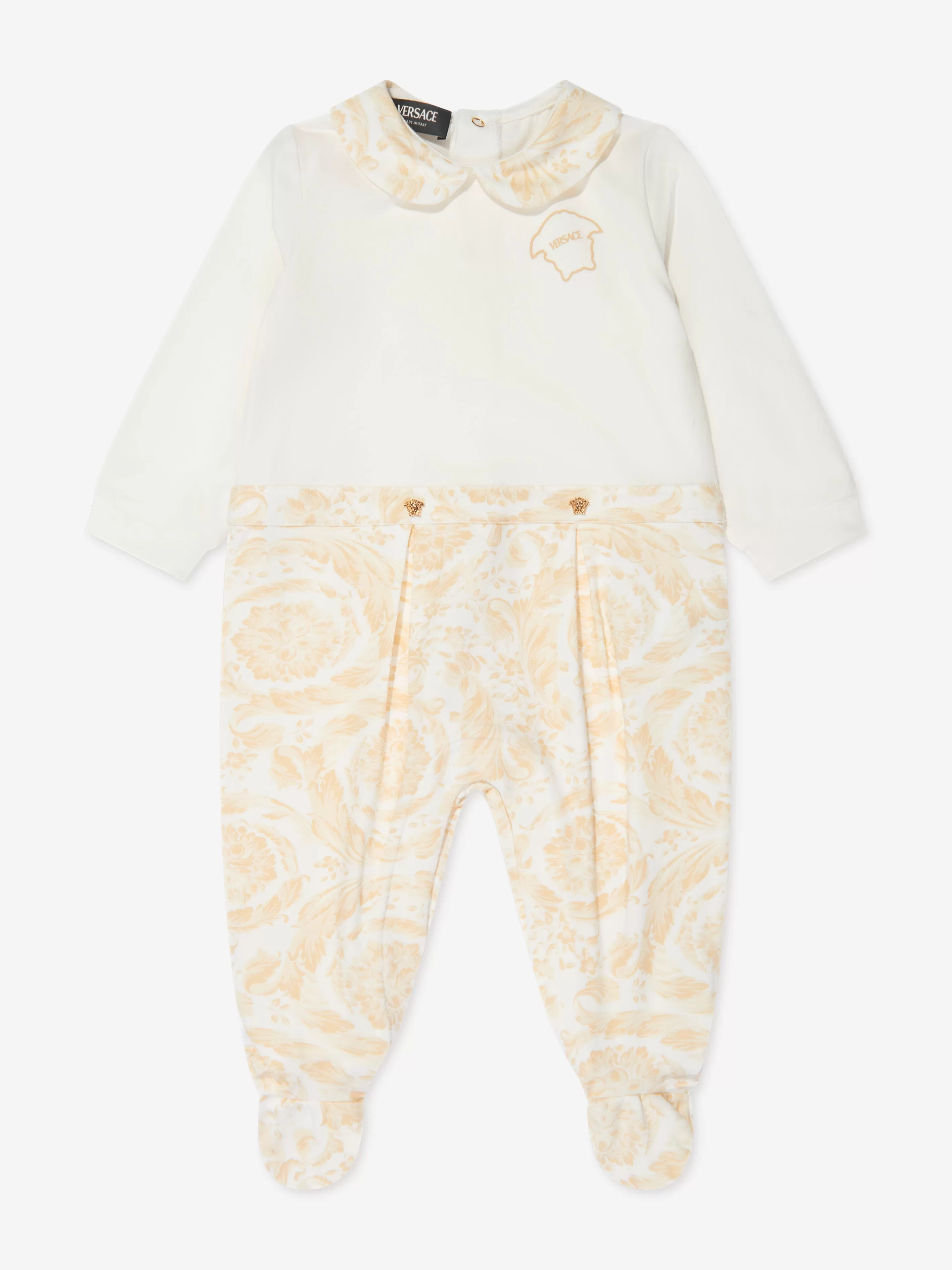 Baby Barocco Georgette Babygrow in White