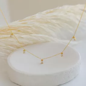 Baguette Station Necklace