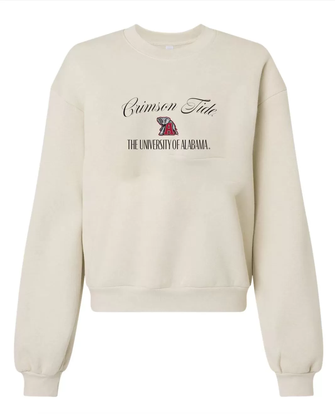 Bama Embroidered Script Cream Sweatshirt