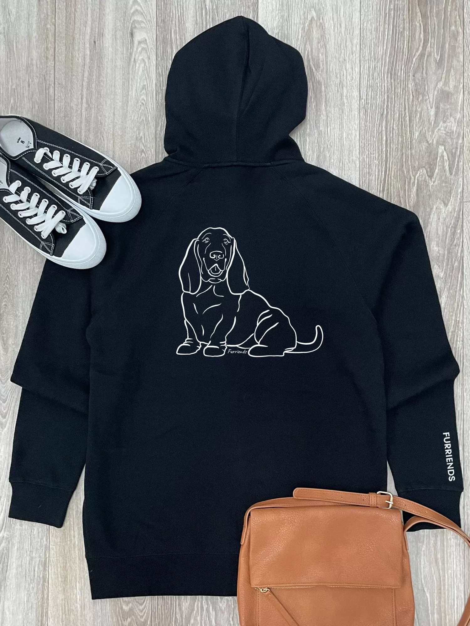 Basset Hound Zip Front Hoodie