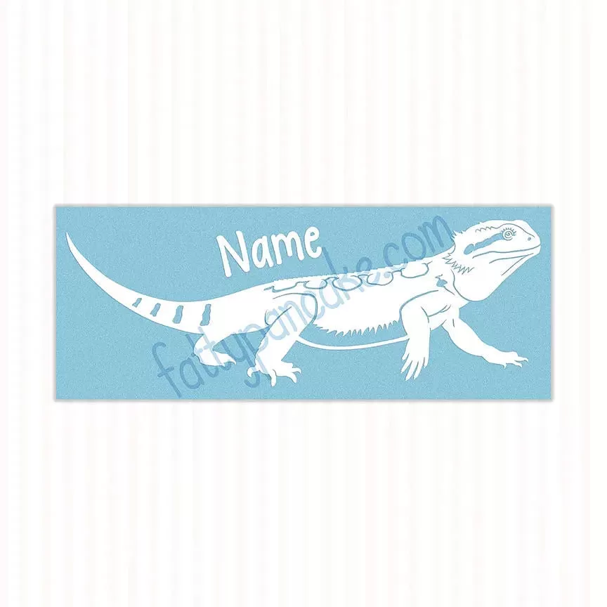 Bearded Dragon Decal, Waterproof Vinyl Decal, Cute Reptile Gift