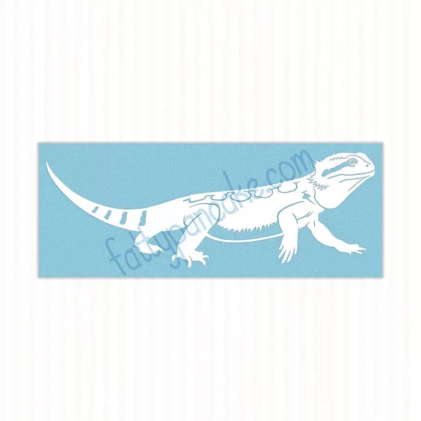 Bearded Dragon Decal, Waterproof Vinyl Decal, Cute Reptile Gift