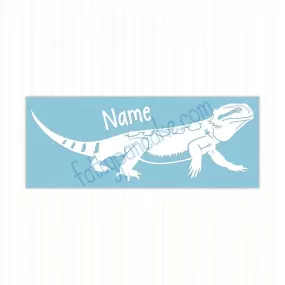 Bearded Dragon Decal, Waterproof Vinyl Decal, Cute Reptile Gift