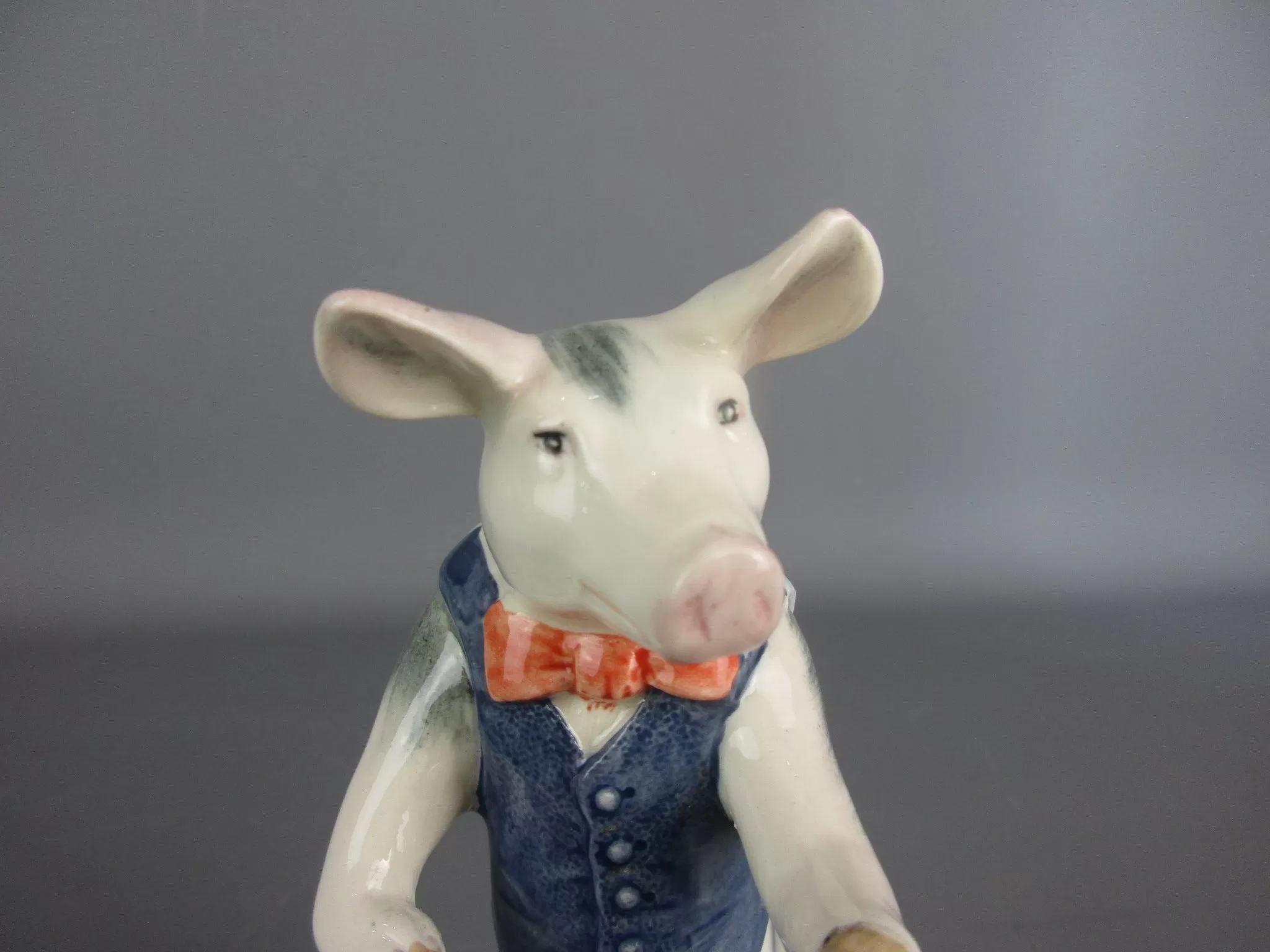 Beswick Pig 'Benjamin' Figurine Playing French Horn Vintage c1970