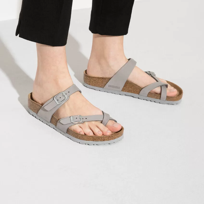 BIRKENSTOCK MAYARI 1023577 SFB DOVE GREY NUBUCK LEATHER