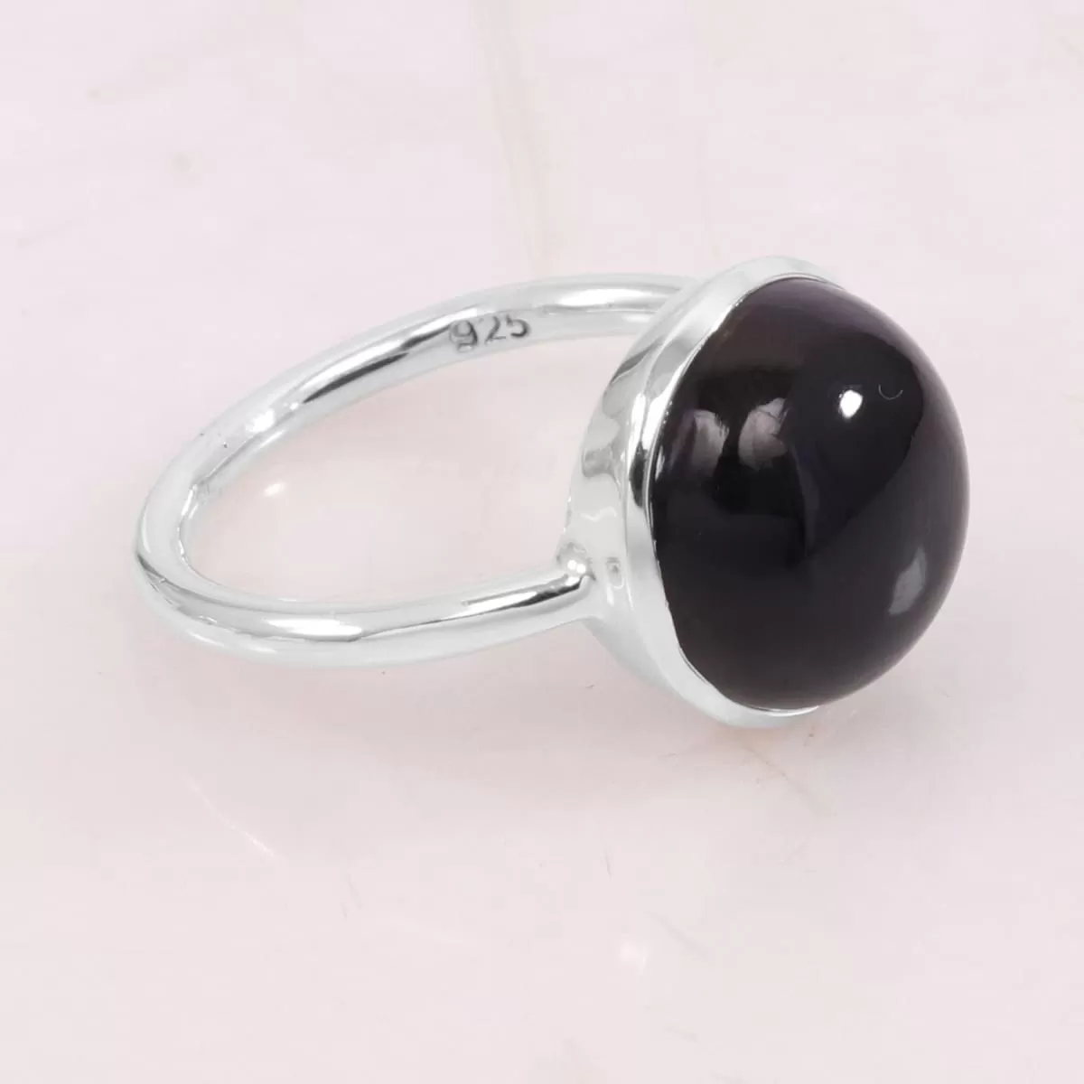 Black Onyx Ring 925 Sterling Silver Ring Onyx Ring Handmade Ring Gemstone 12X16mm Bezel Setting Ring For Men's