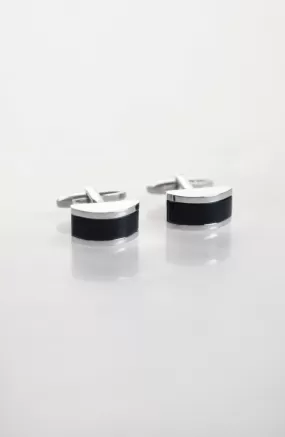 Black Silver Cufflinks