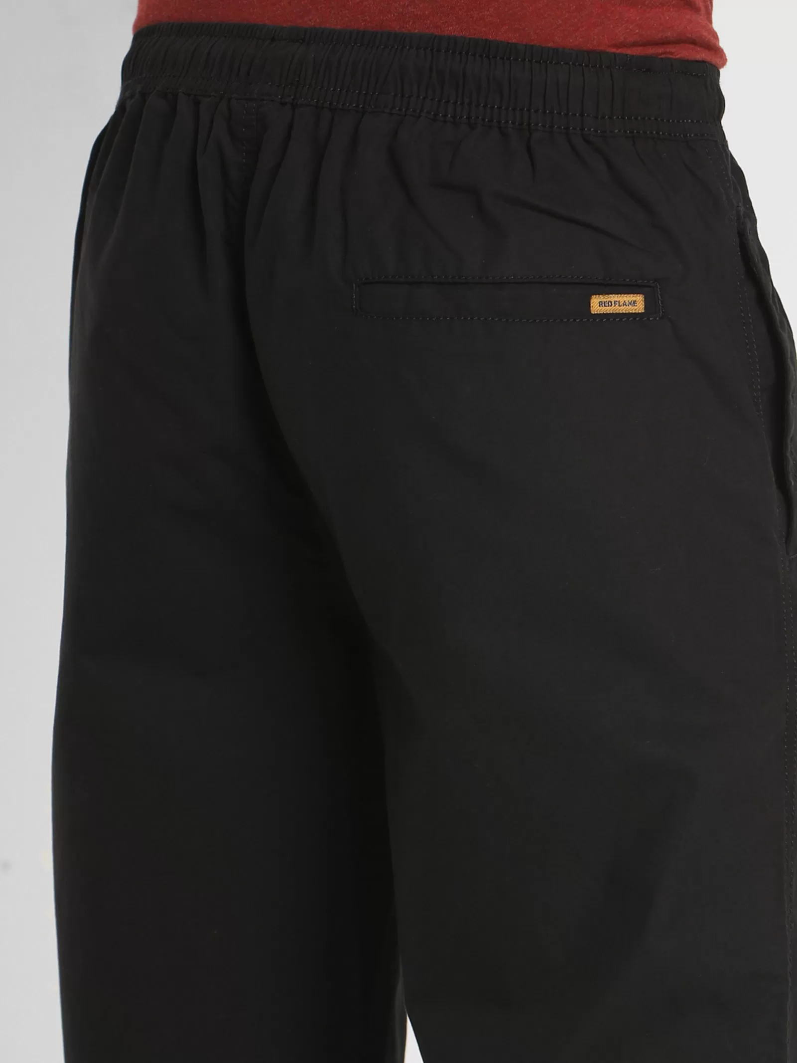 Black Solid Track Pant