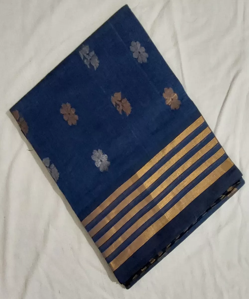 Blue striped pallu venkatagiri handloom cotton saree