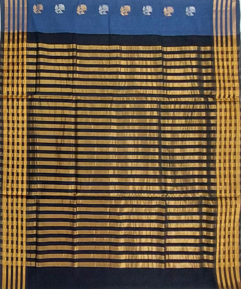 Blue striped pallu venkatagiri handloom cotton saree