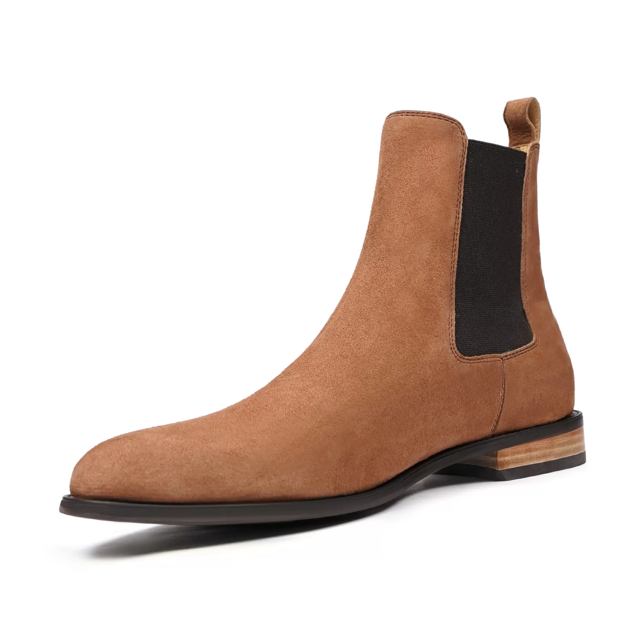 Bochum - Men's Tan Kid Suede Chelsea Boot