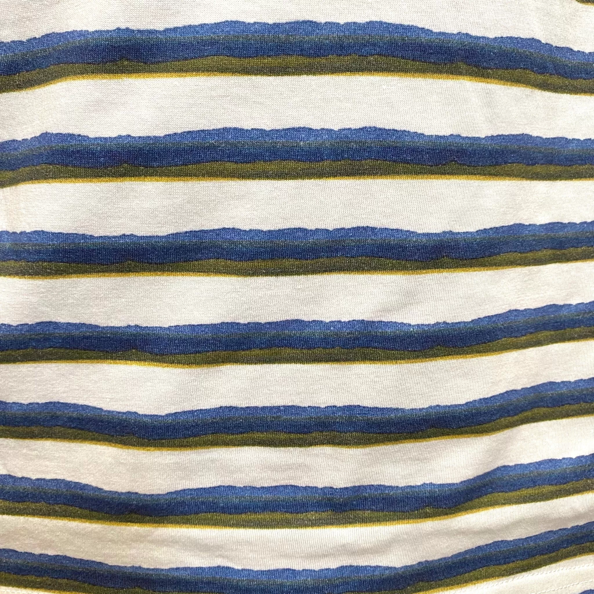 Bomboogie striped men's short sleeve t-shirt TM8522TJIN4 26 blue