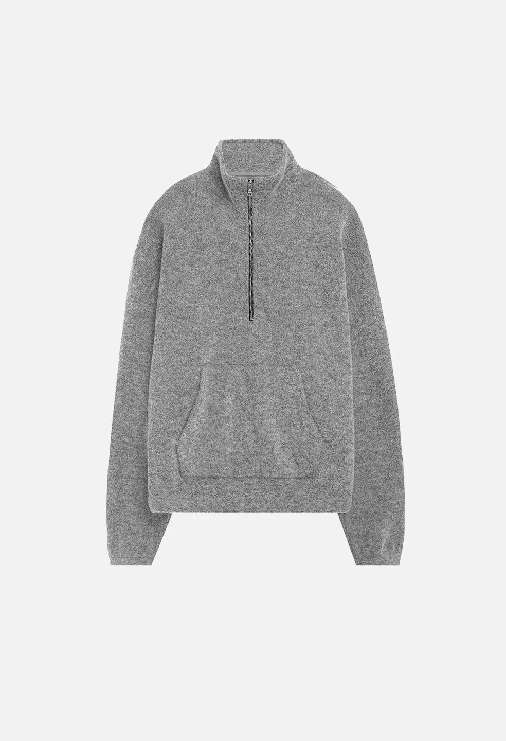 Boucle Half-Zip Pullover / Cement