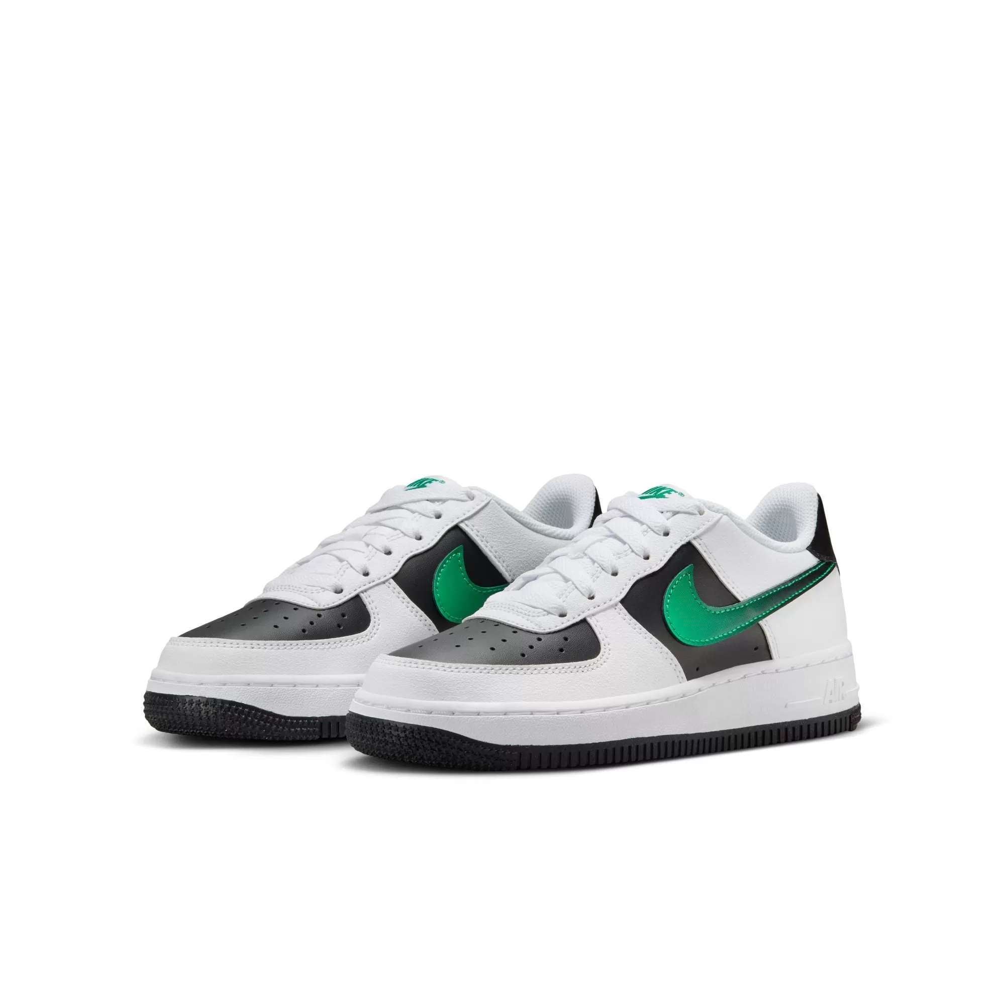 Boys Grade School Air Force 1 LV8 2 WHITE/STADIUM GREEN-BLACK-MALACHITE fz4353-100