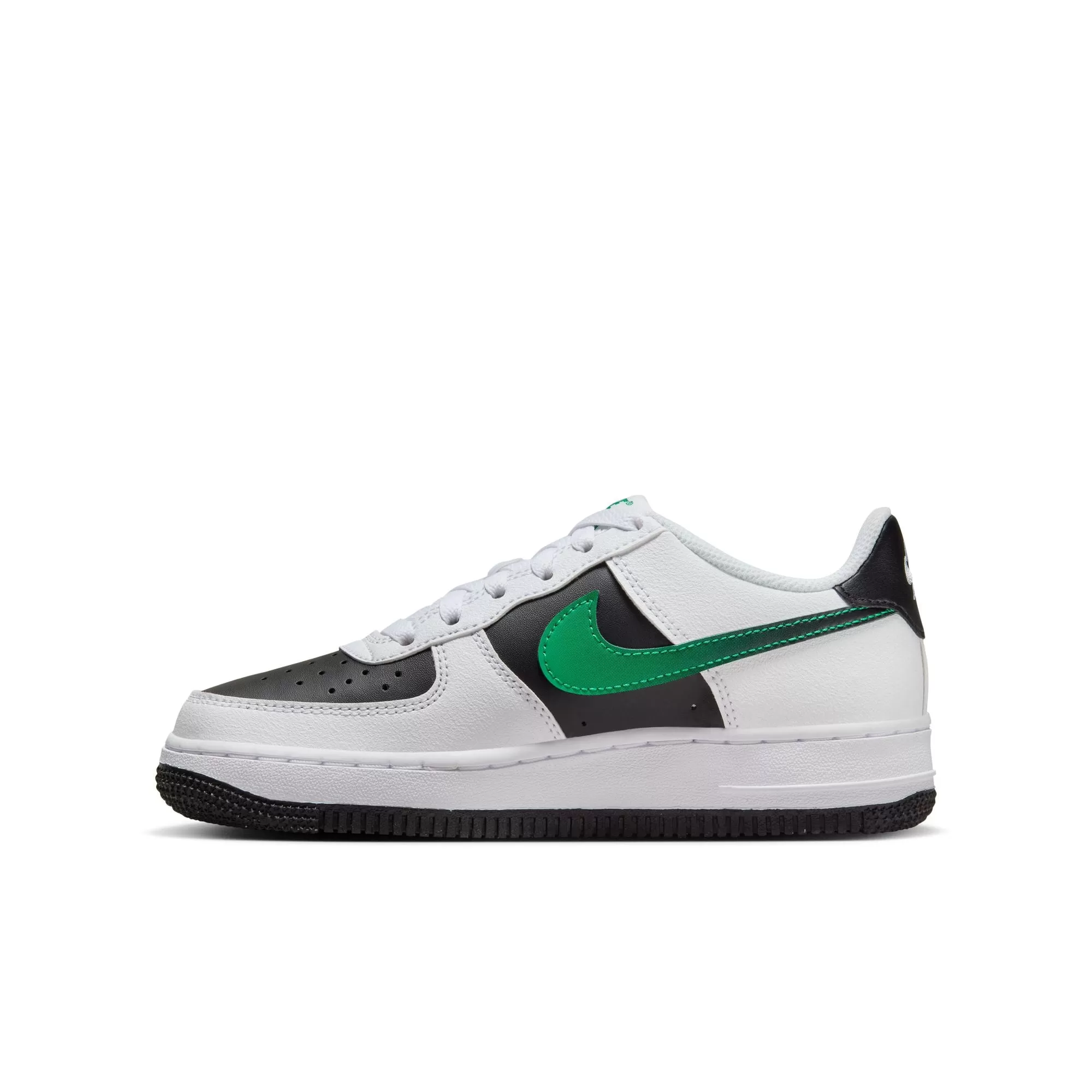 Boys Grade School Air Force 1 LV8 2 WHITE/STADIUM GREEN-BLACK-MALACHITE fz4353-100