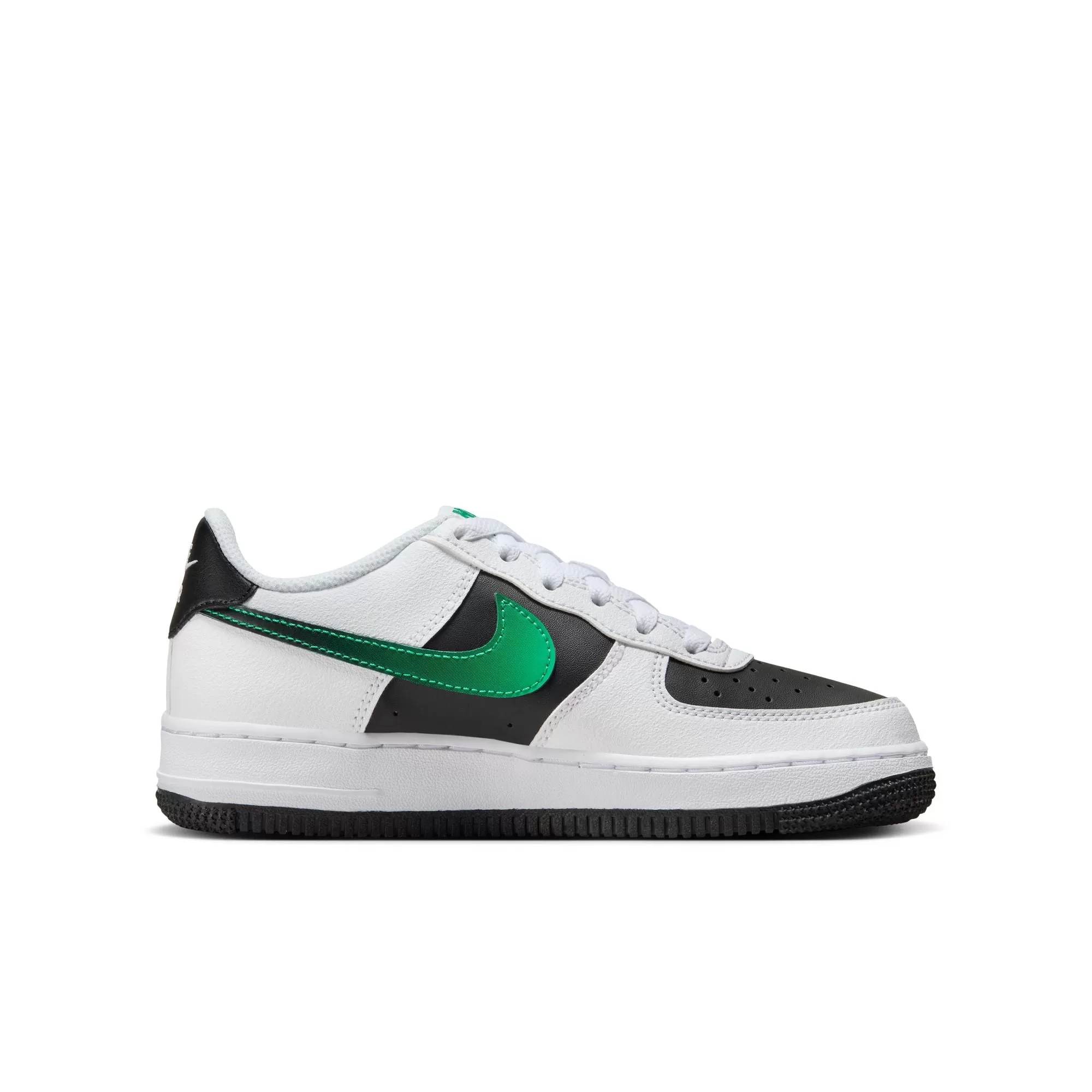 Boys Grade School Air Force 1 LV8 2 WHITE/STADIUM GREEN-BLACK-MALACHITE fz4353-100