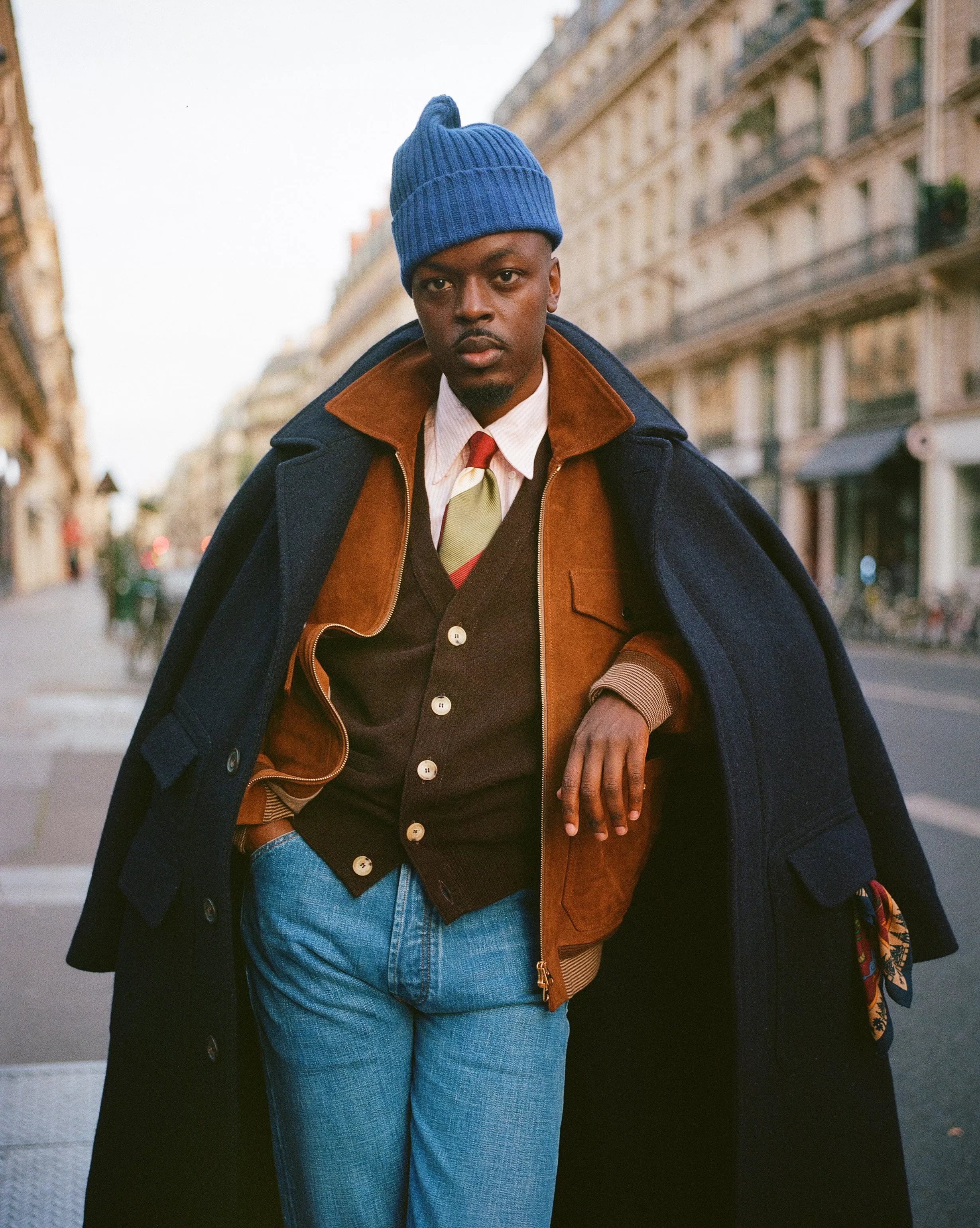 Brown Lambswool Sleeveless Cardigan