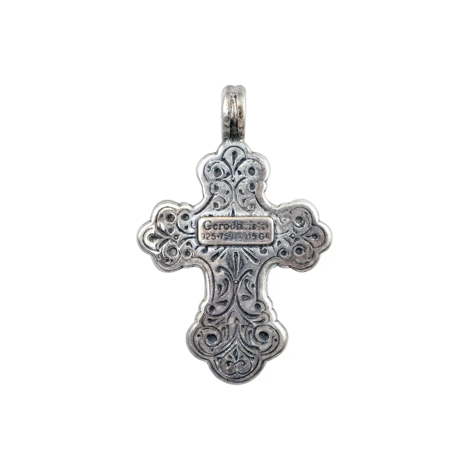 Calypso Silver & Gold Ruby Cross