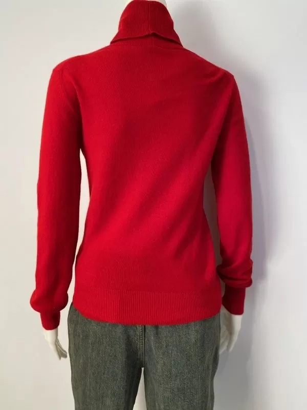 Chanel 06A 2006 Fall Red Wool Keyhole Bolero Sweater US 4/6/8