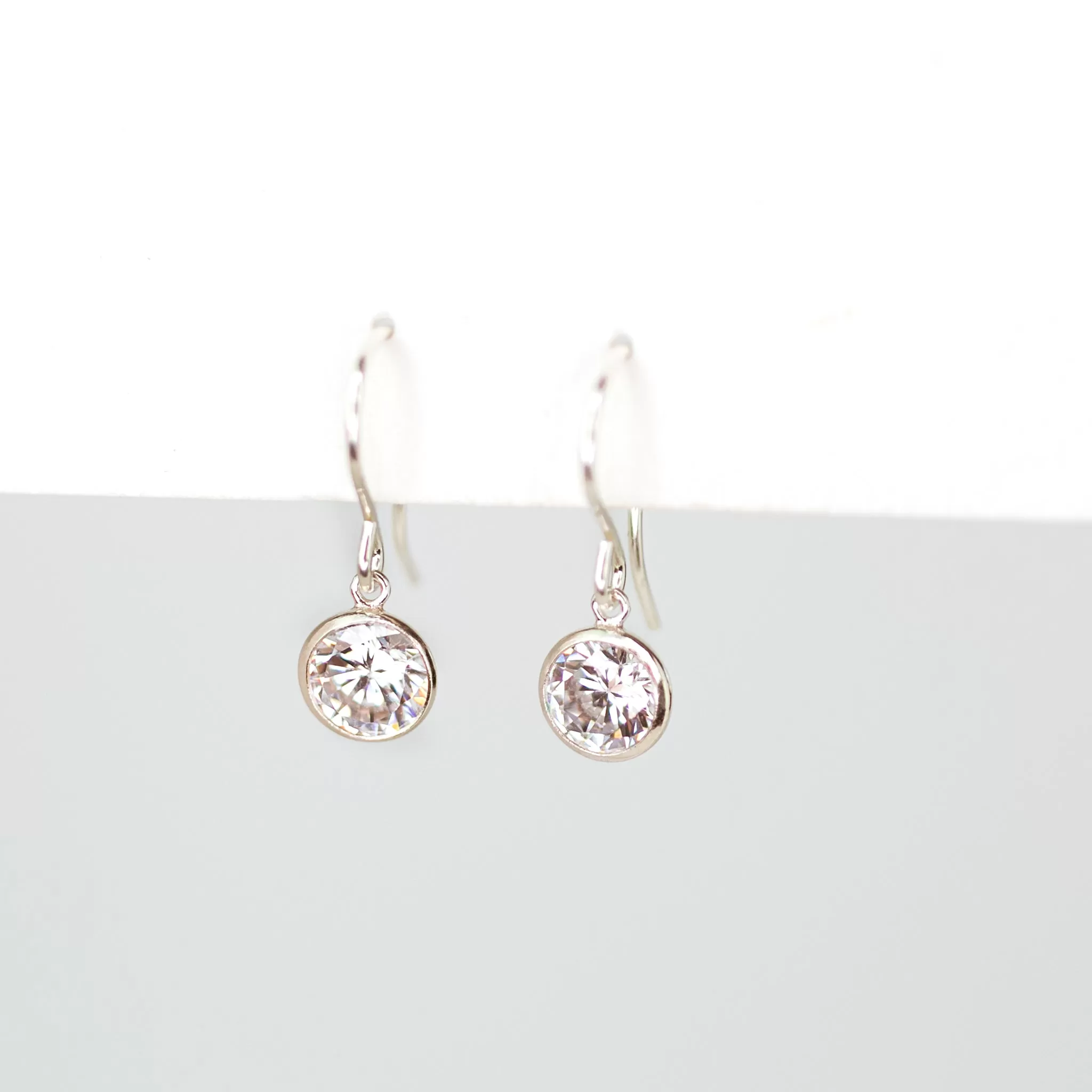 Collette Solitaire Drop Earrings