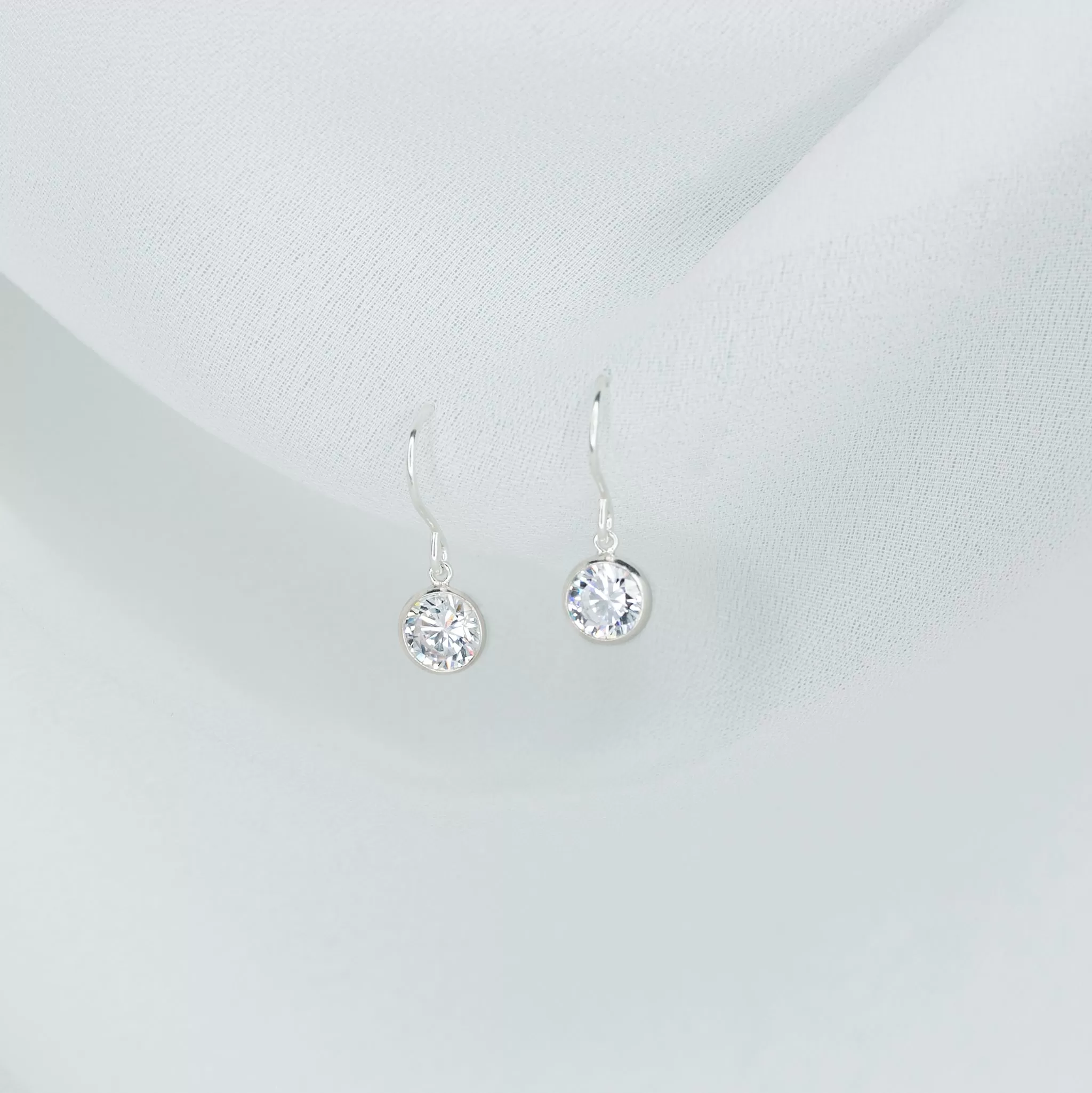 Collette Solitaire Drop Earrings