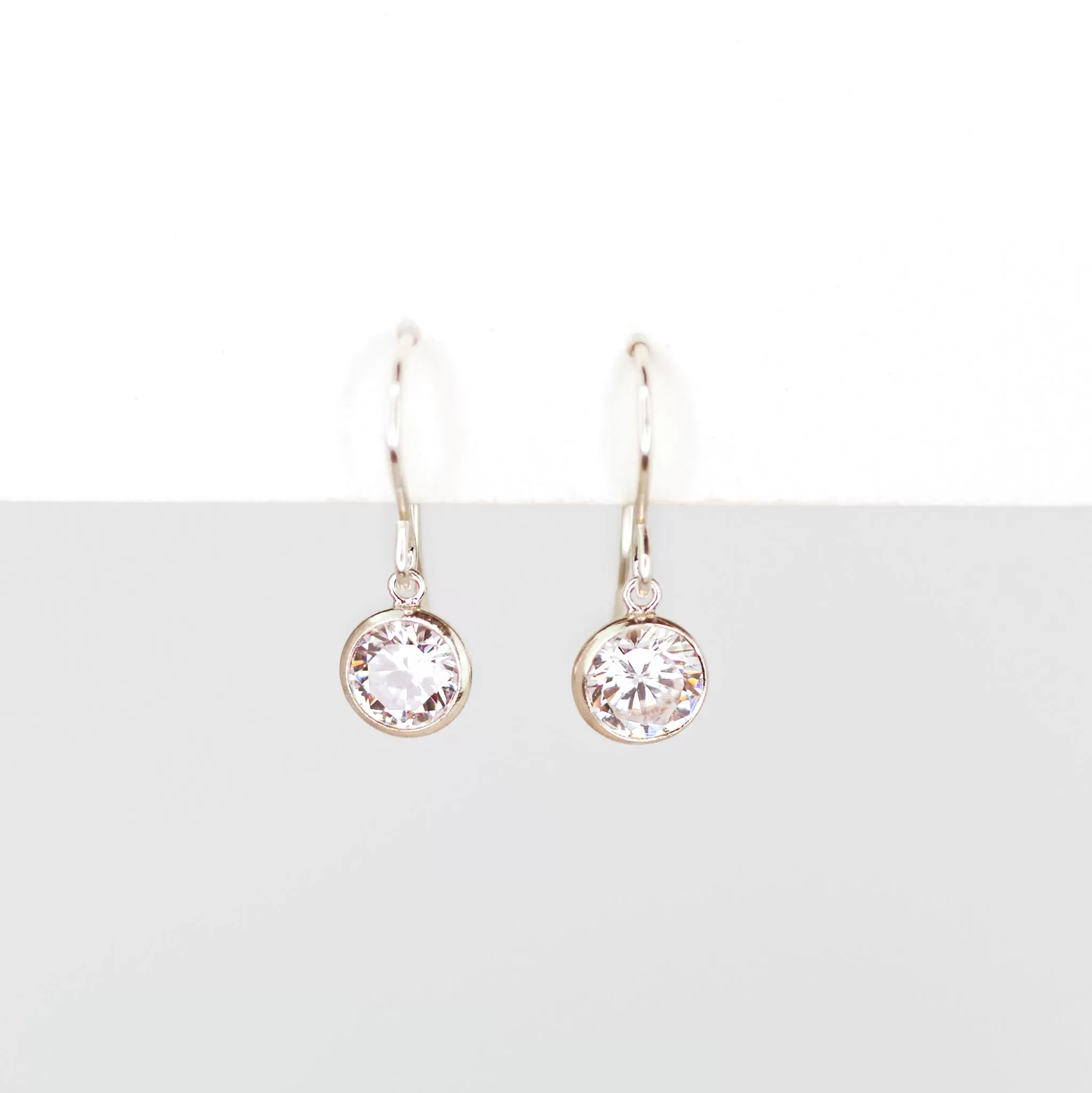 Collette Solitaire Drop Earrings