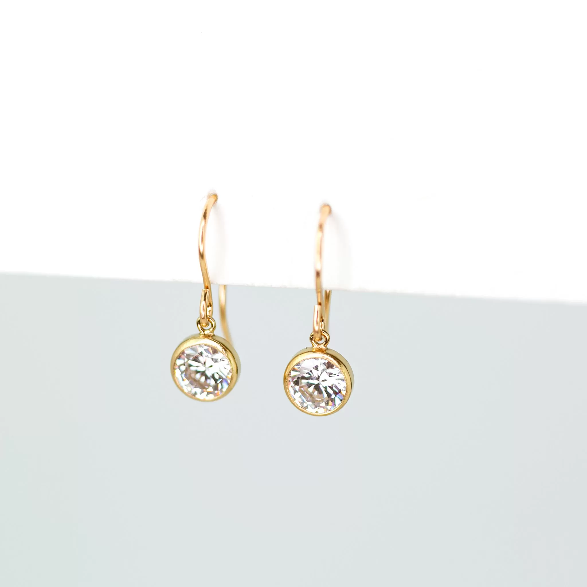 Collette Solitaire Drop Earrings