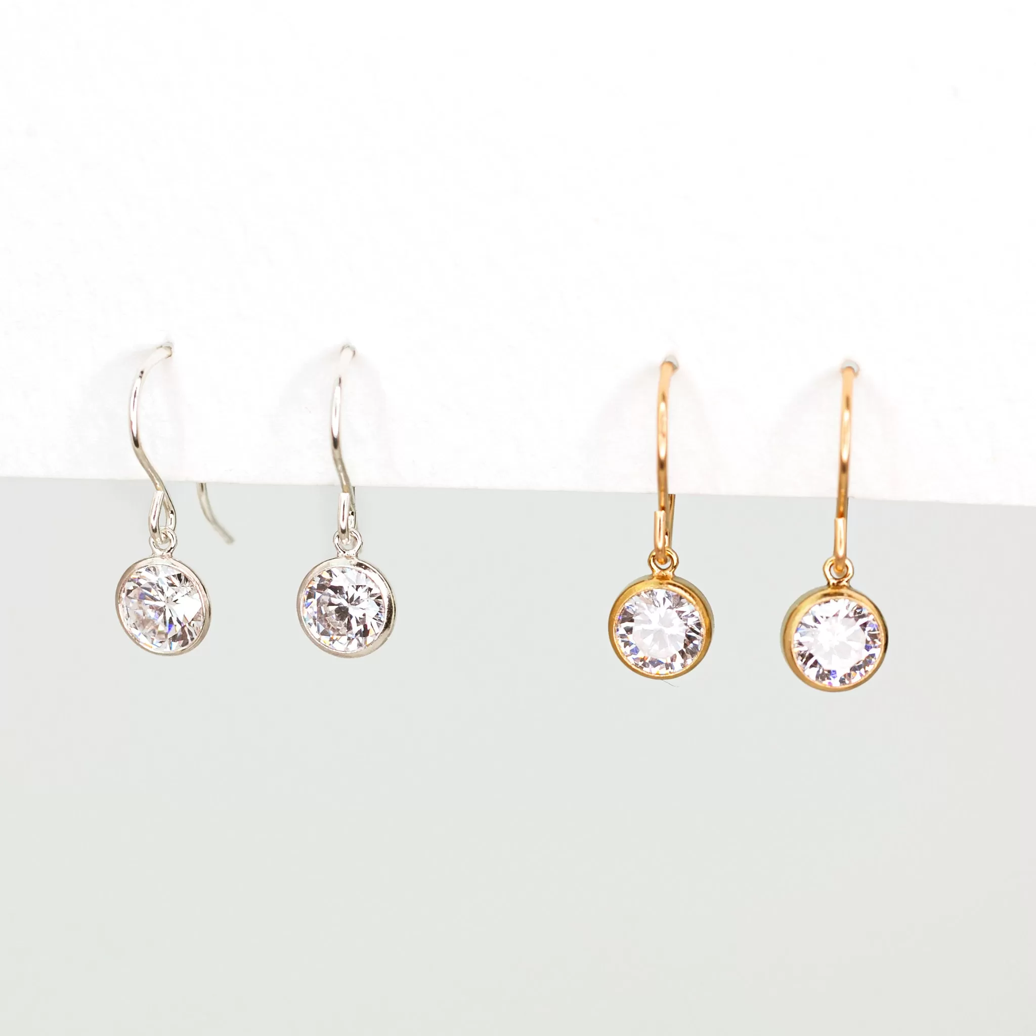 Collette Solitaire Drop Earrings