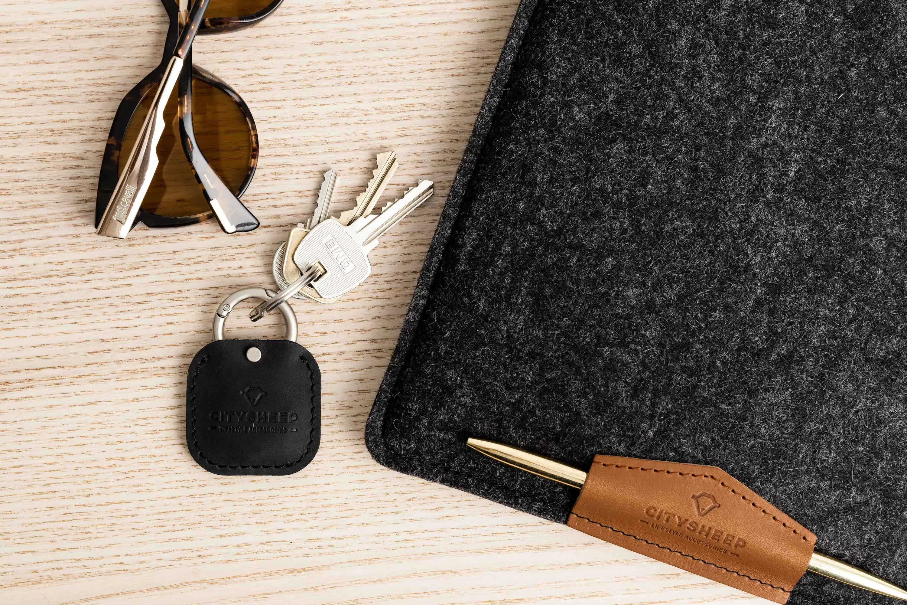 COMFY MacBook Case/ Dark grey felt & Vegetable tanned leather/