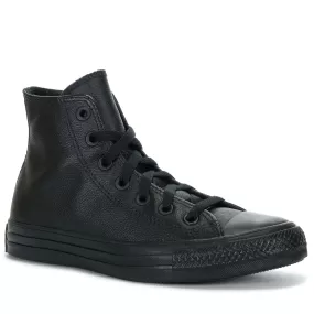 Converse CT All Star Leather High Top Black Mono