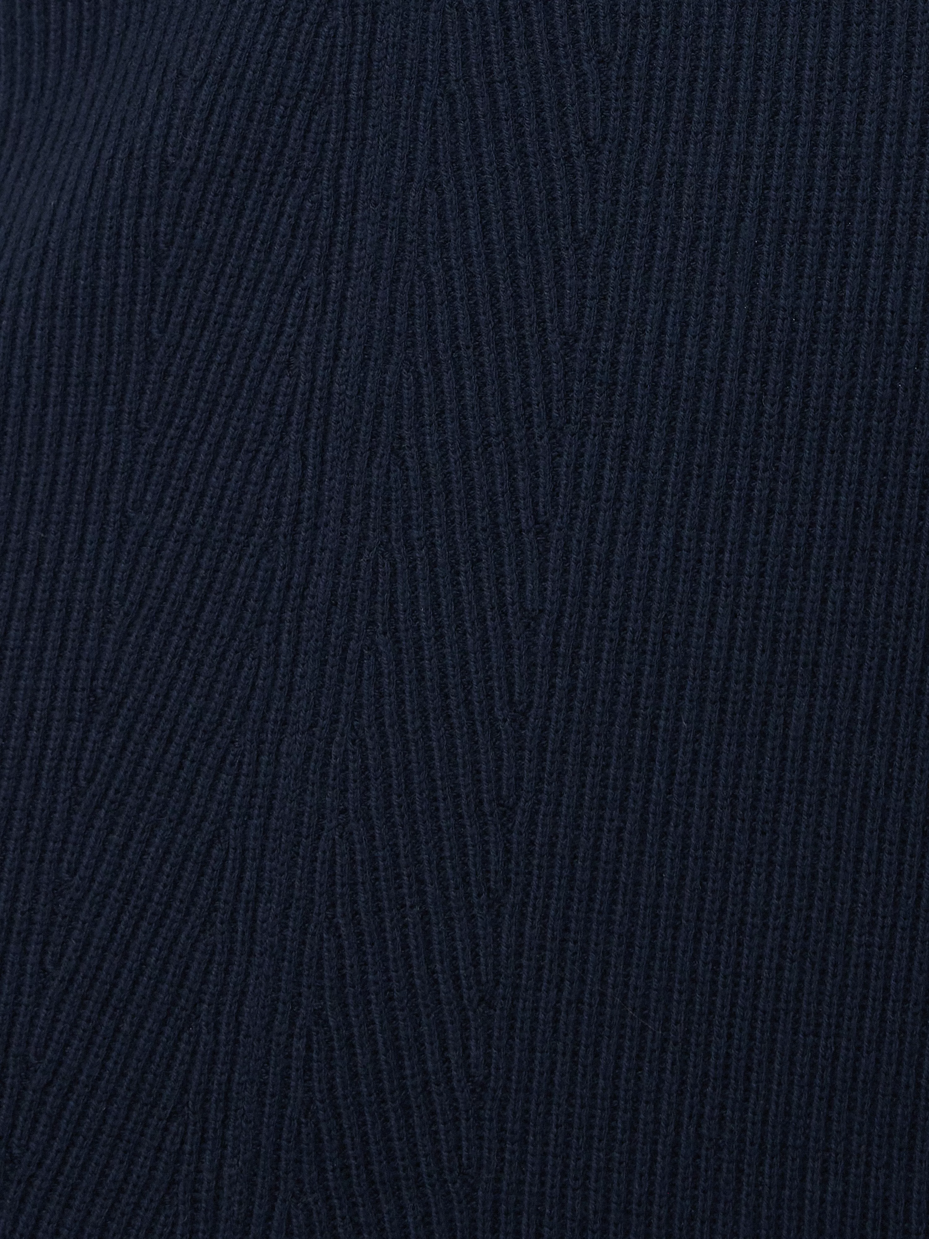 Cotton Blend Knitted Skirt | Navy