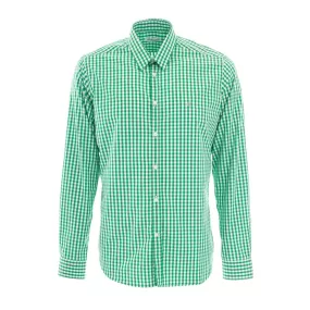 COTTON CHECK SHIRT GREEN/WHITE