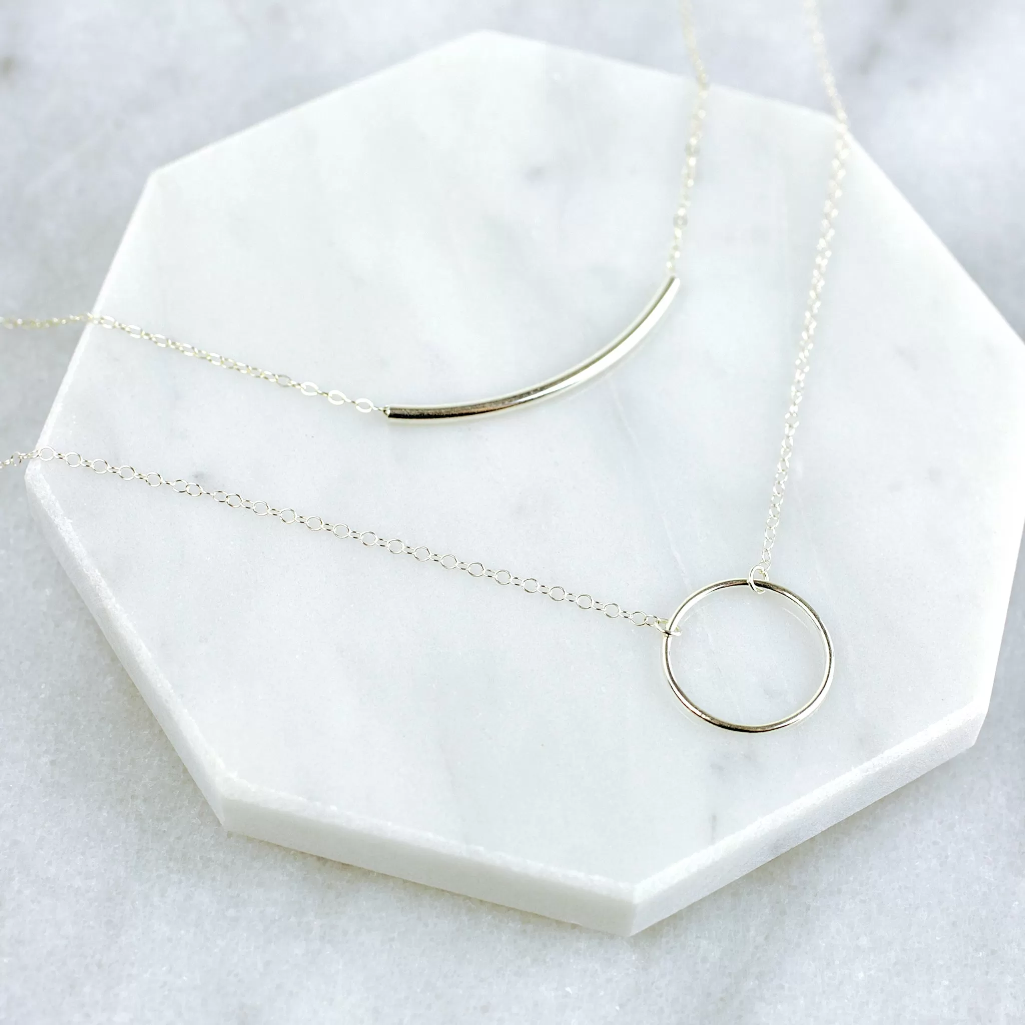 Crescent Circle Necklace